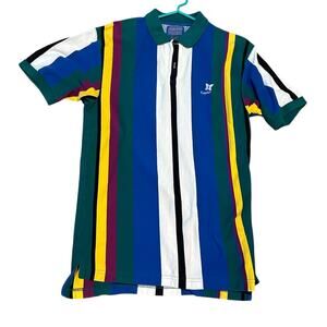 Vintage Pendleton Stripes Style Collared Polo Shirt Size M Cotton Kapalua Hawaii